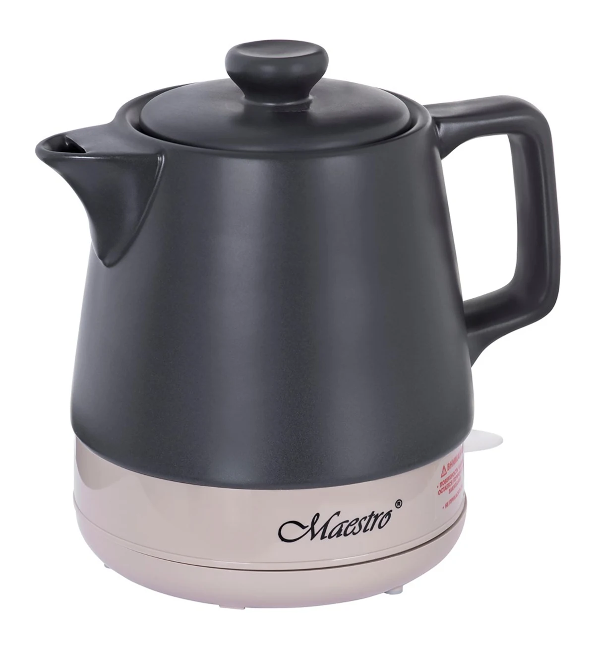 Czajnik elektryczny ceramiczny MAESTRO MR-071-BLACK, 1 l, czarny