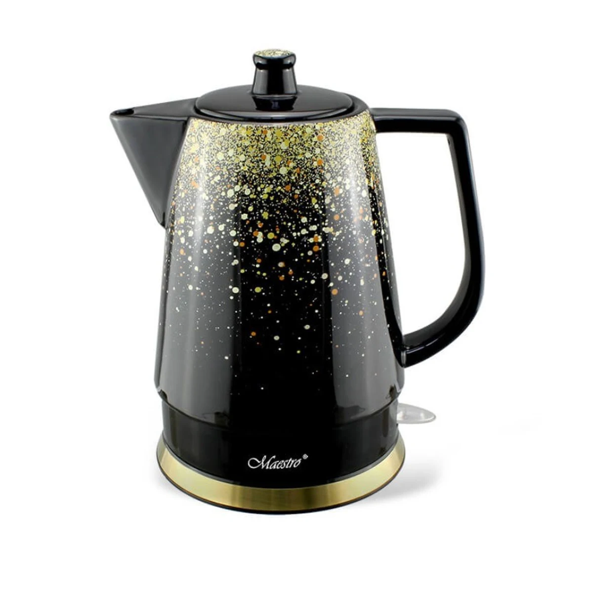 Czajnik elektryczny ceramiczny MAESTRO MR-074-GOLD, 1,5 l, czarny złoty