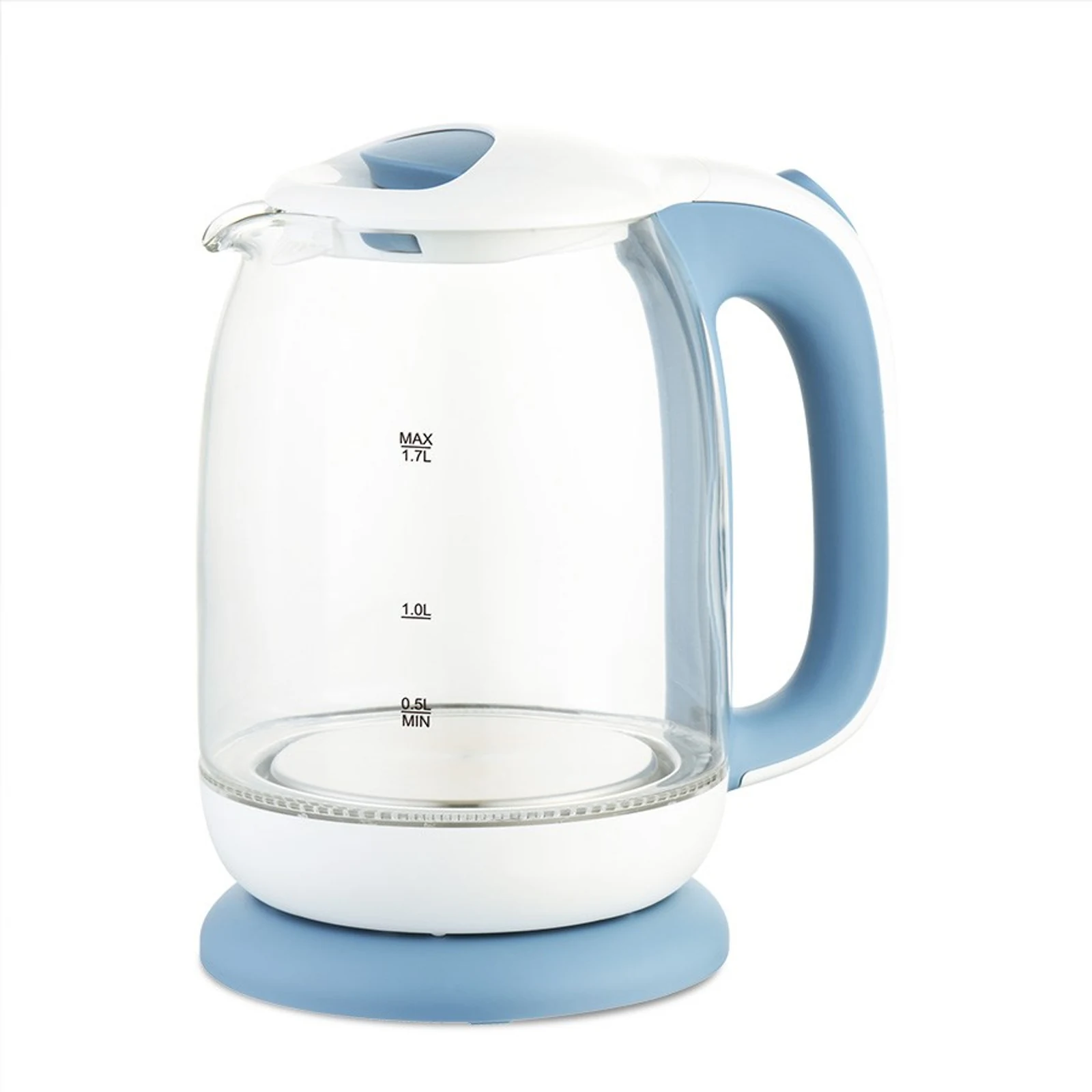Czajnik elektryczny szklany 1,7l 2200W MR-056-BLUE MAESTRO — zdjęcie 1 z 4