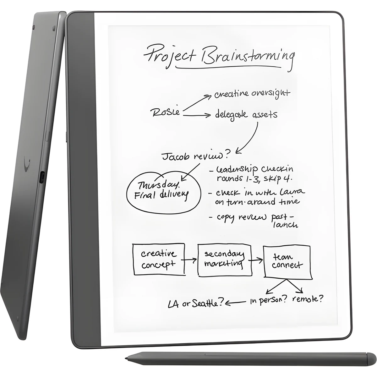 Czytnik Ebook New Kindle Scribe - 2024 release 10.2” glare-free 16GB Wi-Fi (Without Lockscreen Ads) with Premium Pen Tungsten + ładowarka 20W USB-C/USB-A EZC105W