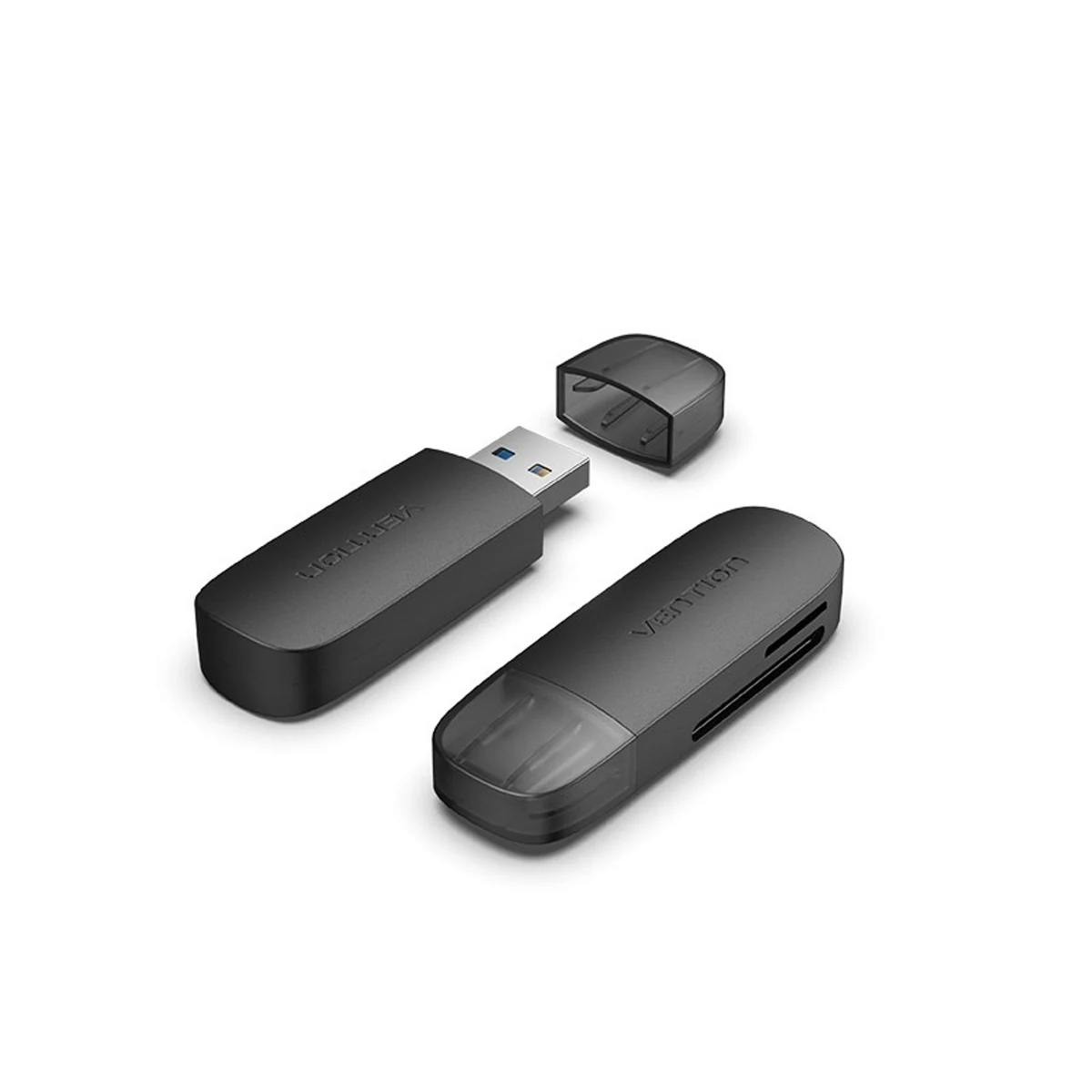 Czytnik kart 2 w 1 USB 3.0 Vention (SD+TF) czarny