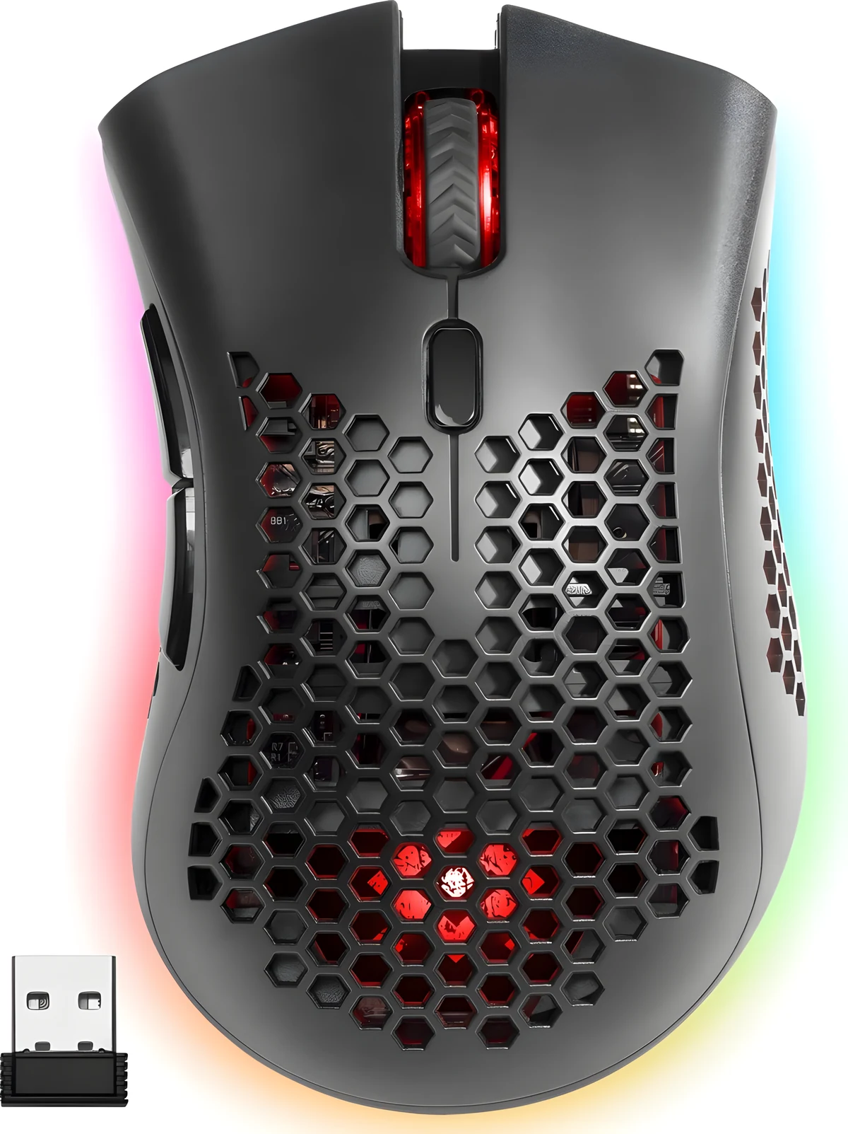 Mysz gamingowa Defender GM-709L Warlock RGB RF [Typ] Mysz gamingowa [Marka] Defender [Model] GM-709L Warlock [Kluczowe specy] Bezprzewodowa, RGB, RF (2.4 GHz)