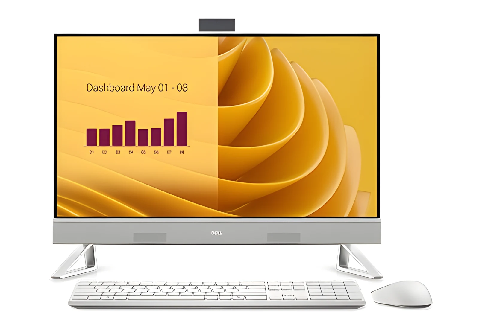 Komputer All-in-One Dell 27 AiO EC27250 z procesorem Intel Core i7-150U, 27-calowym ekranem dotykowym FHD IPS (250 nitów), 16 GB pamięci DDR5, 1 TB SSD, — zdjęcie 1 z 8