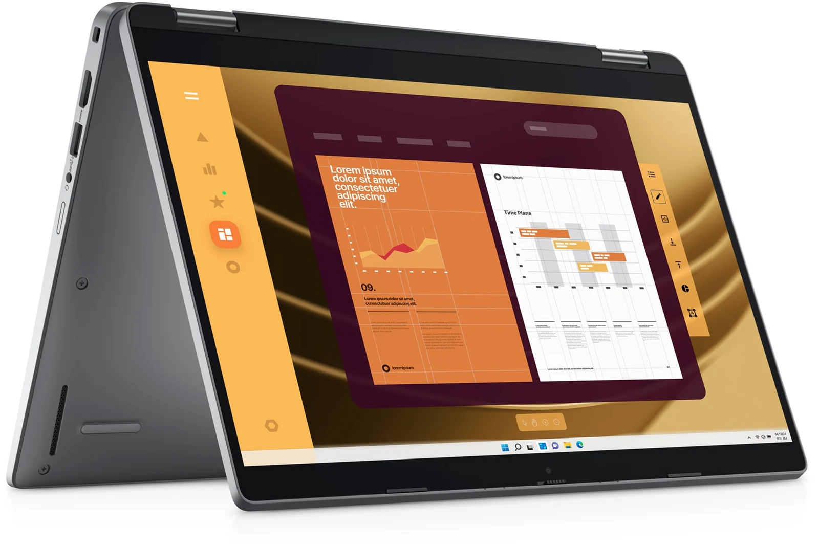 Laptop Dell Latitude Ultra 5 135U 13,3" FHD Touch, 32GB RAM, 512GB SSD, Windows 11 Pro, szary (odnowiony) — zdjęcie 1 z 8