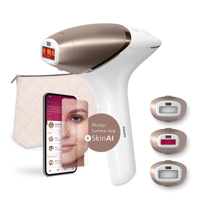 Depilator IPL Philips Lumea BRI973/00 - 450000 błysków, biały z różowym złotem