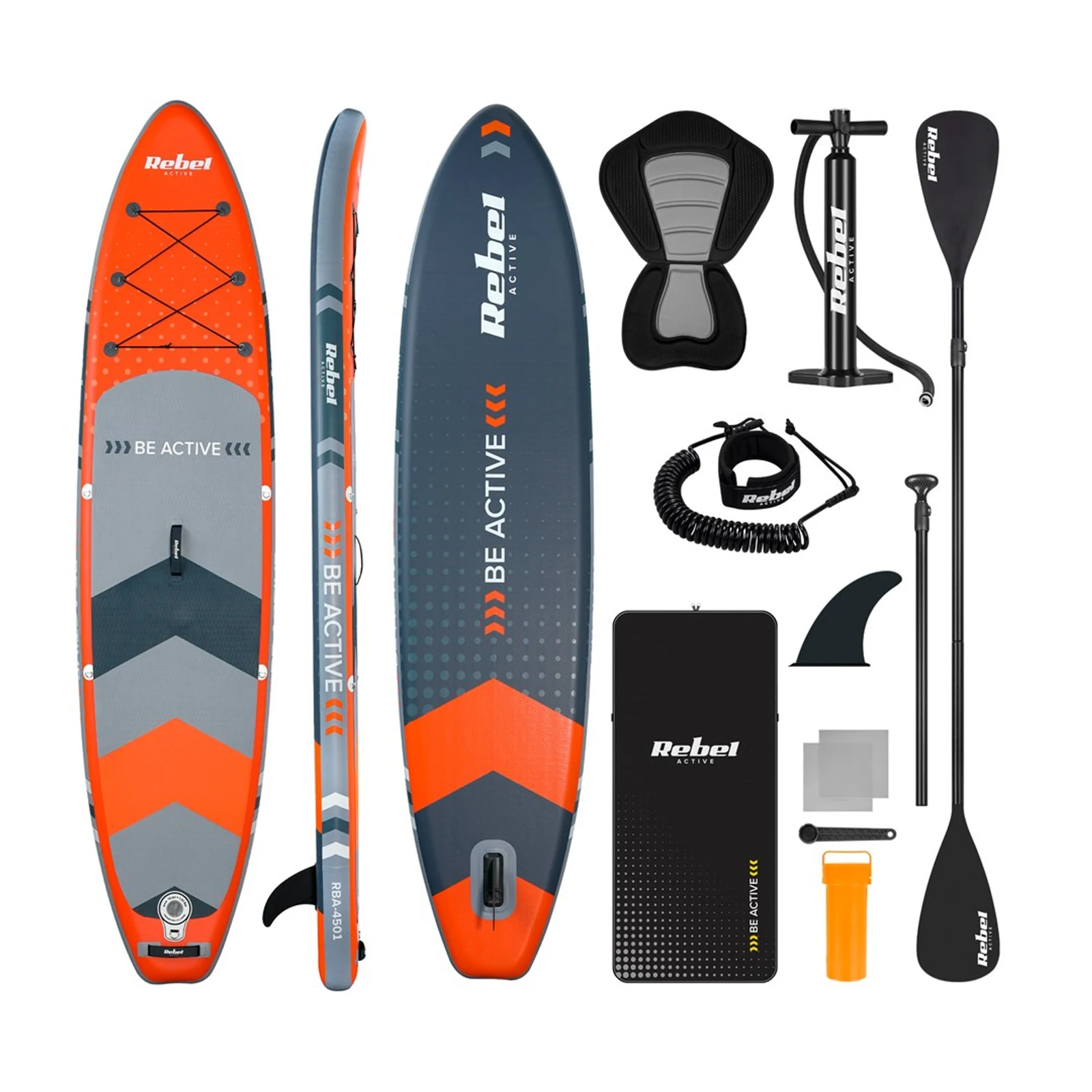 Deska do pływania SUP REBEL ACTIVE RBA4501 - pomarańczowa — zdjęcie 1 z 8