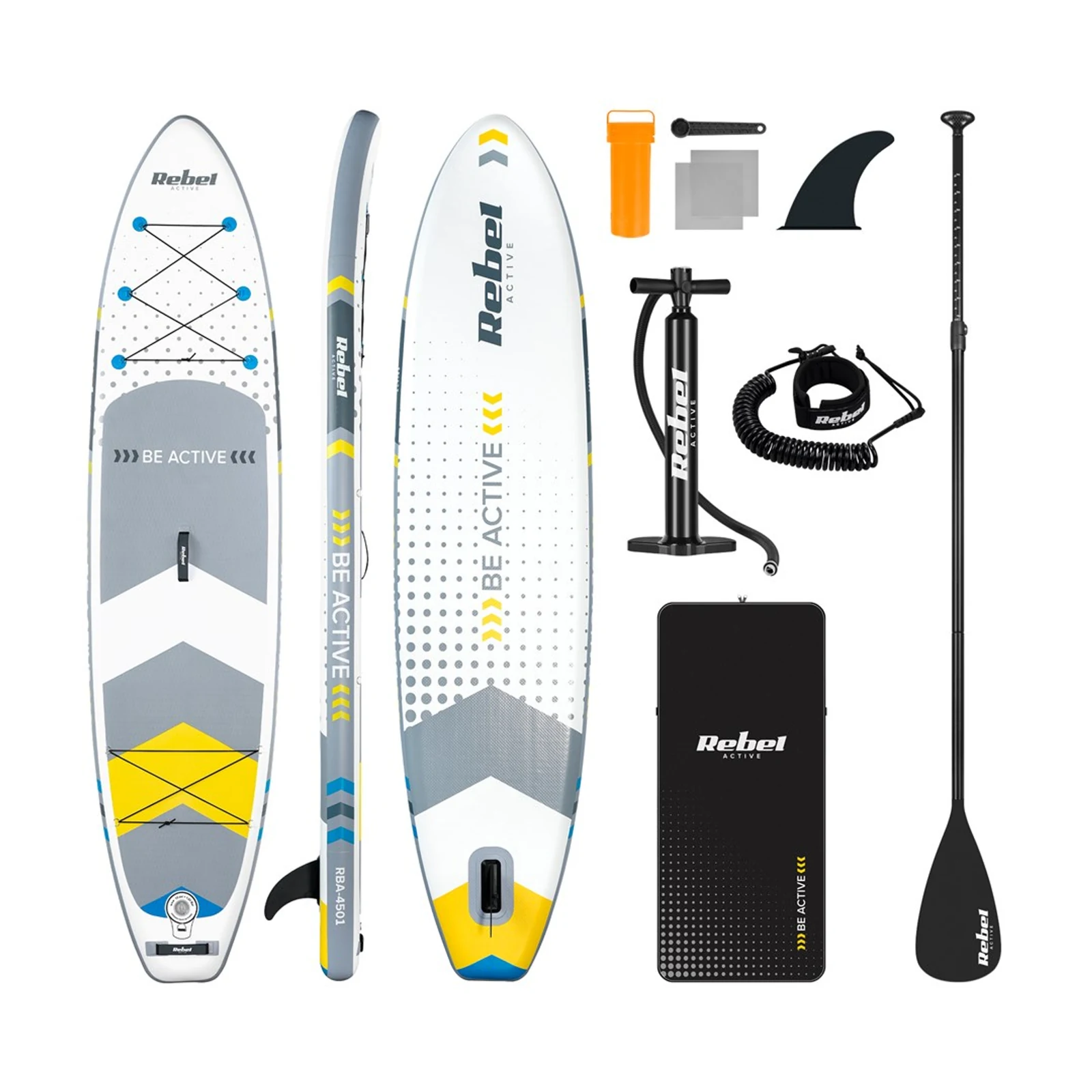 Deska SUP REBEL ACTIVE pompowana 350x81x15cm biała — zdjęcie 1 z 8
