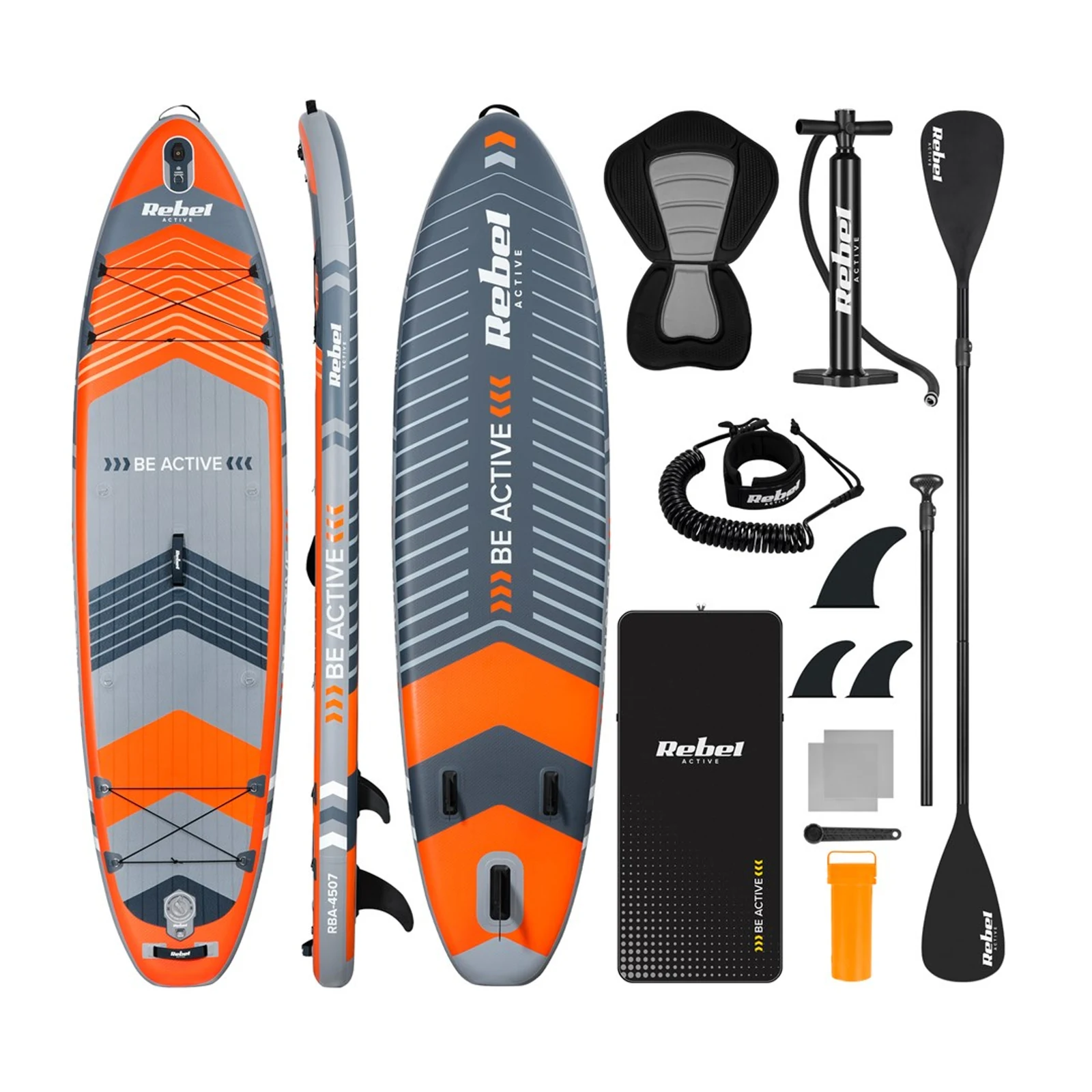Deska SUP REBEL ACTIVE RBA-4507 - pomarańczowa — zdjęcie 1 z 8