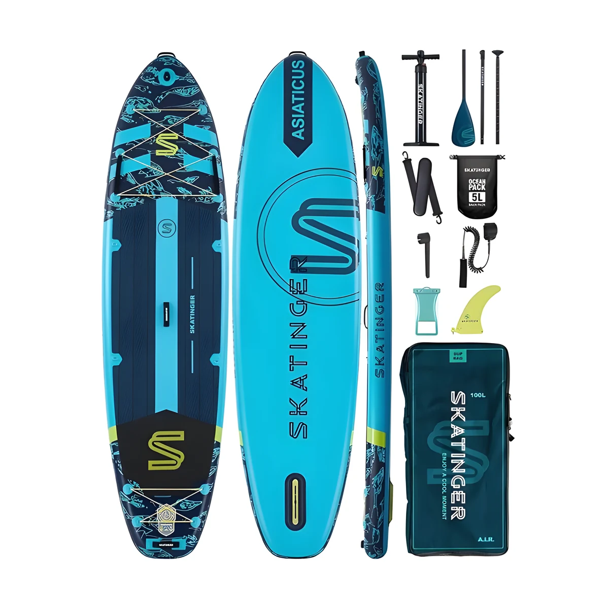 Deska SUP SKATINGER Asiaticus 350x89x15 cm Yoga