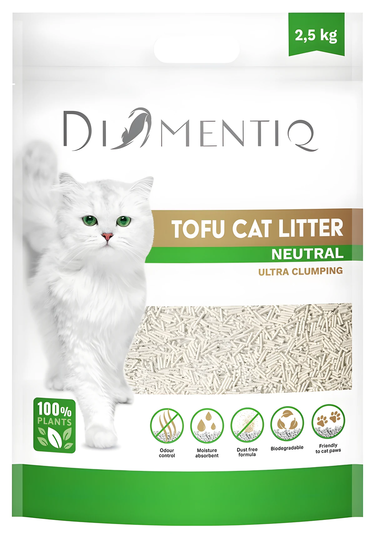 DIAMENTIQ Żwirek Tofu 2,5 kg NATURALNY