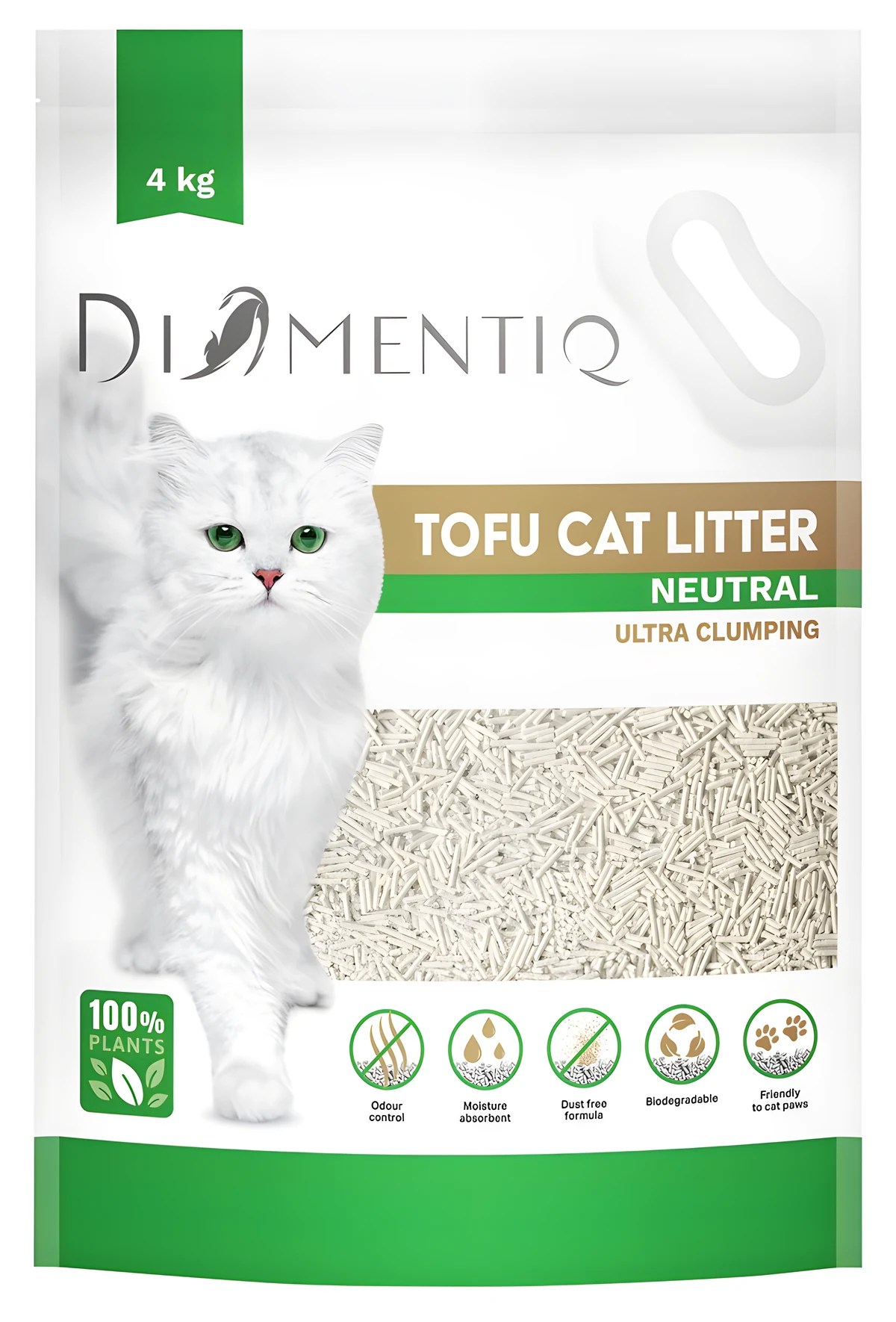 DIAMENTIQ Żwirek Tofu 4 kg Naturalny