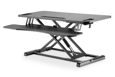 Podstawka pod monitor Digitus ErgoDesk, czarna, 952x620 mm, regulowana wysokość
