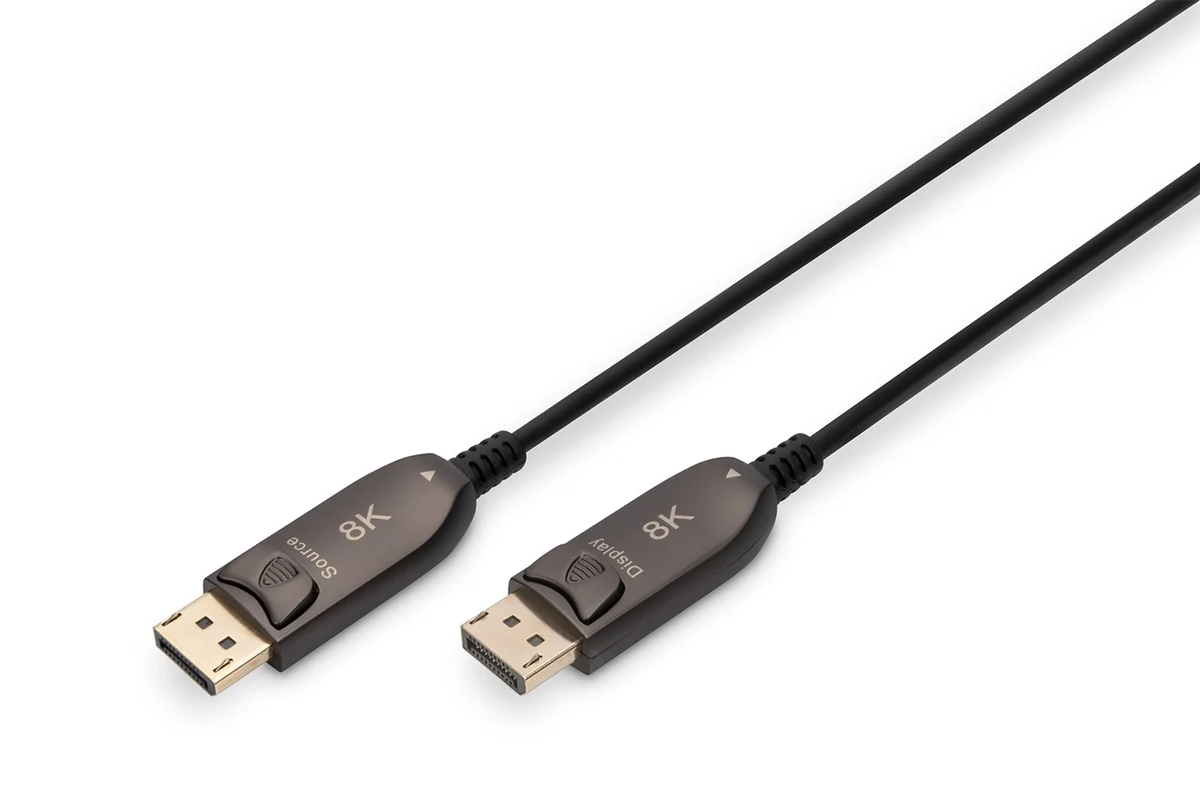 Adapter DisplayPort 1.4 Hybrydowy DIGITUS 10m Czarny