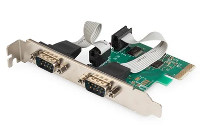 Karta sieciowa PCI Express DIGITUS z portem RS-232 (2xDB9L)