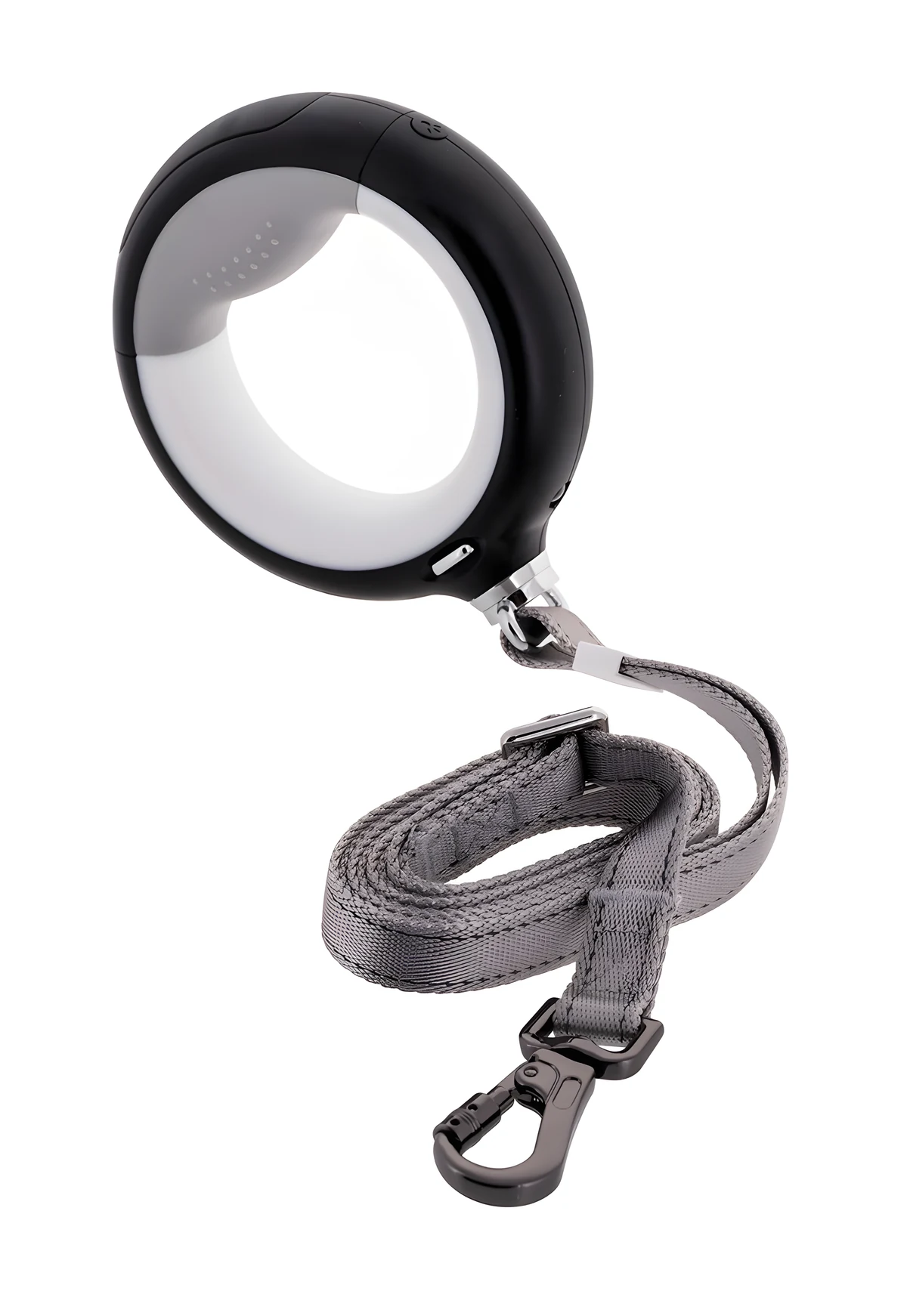 Smycz dla psa z latarką LED, czarna, model MT7128