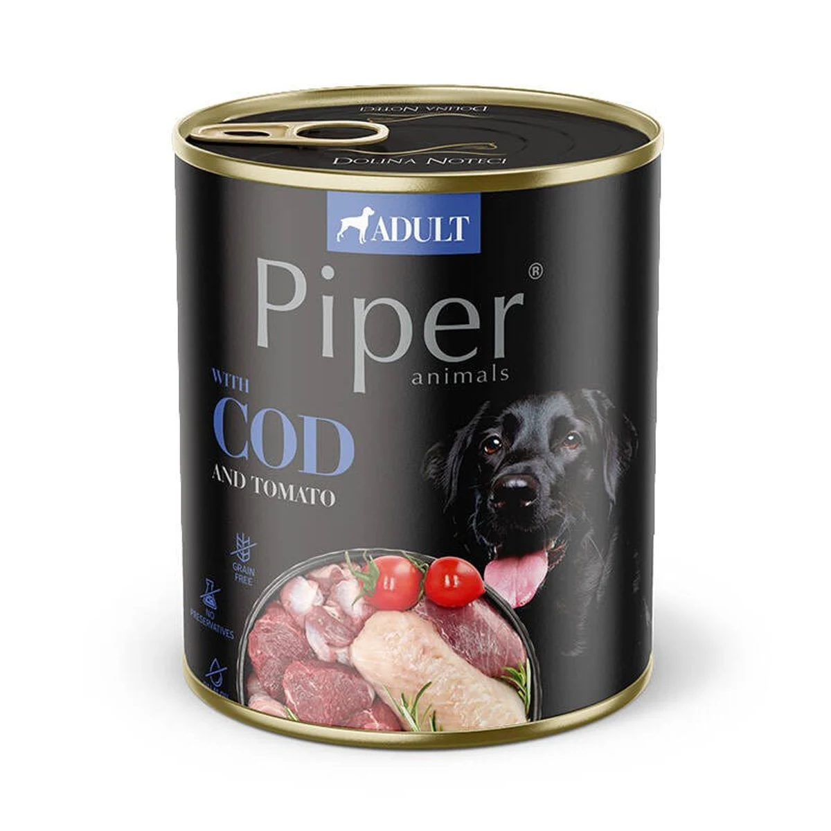 Mokra karma dla psa Dolina Noteci Piper Animals z dorszem - 800g