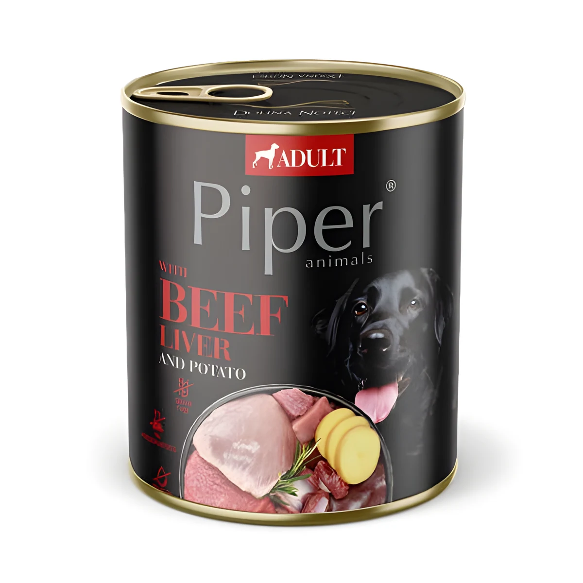 DOLINA NOTECI Piper Animals z wątrobą wołową - mokra karma dla psa - 800 g