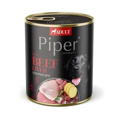 Mokra karma dla psa Dolina Noteci Piper Animals z wątrobą wołową - 800 g