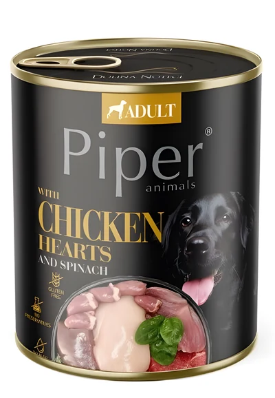 Mokra karma dla psa Dolina Noteci Piper z kurczakiem i szpinakiem 800g