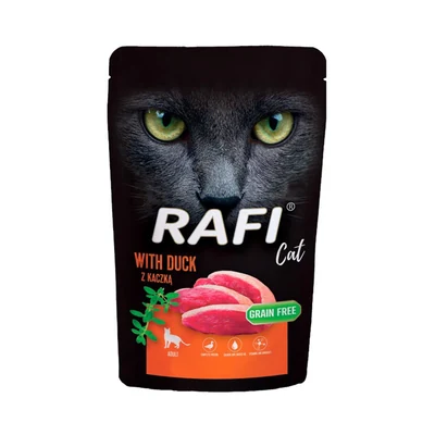 Mokra karma dla kota Rafi Cat Adult z kaczką - 100g