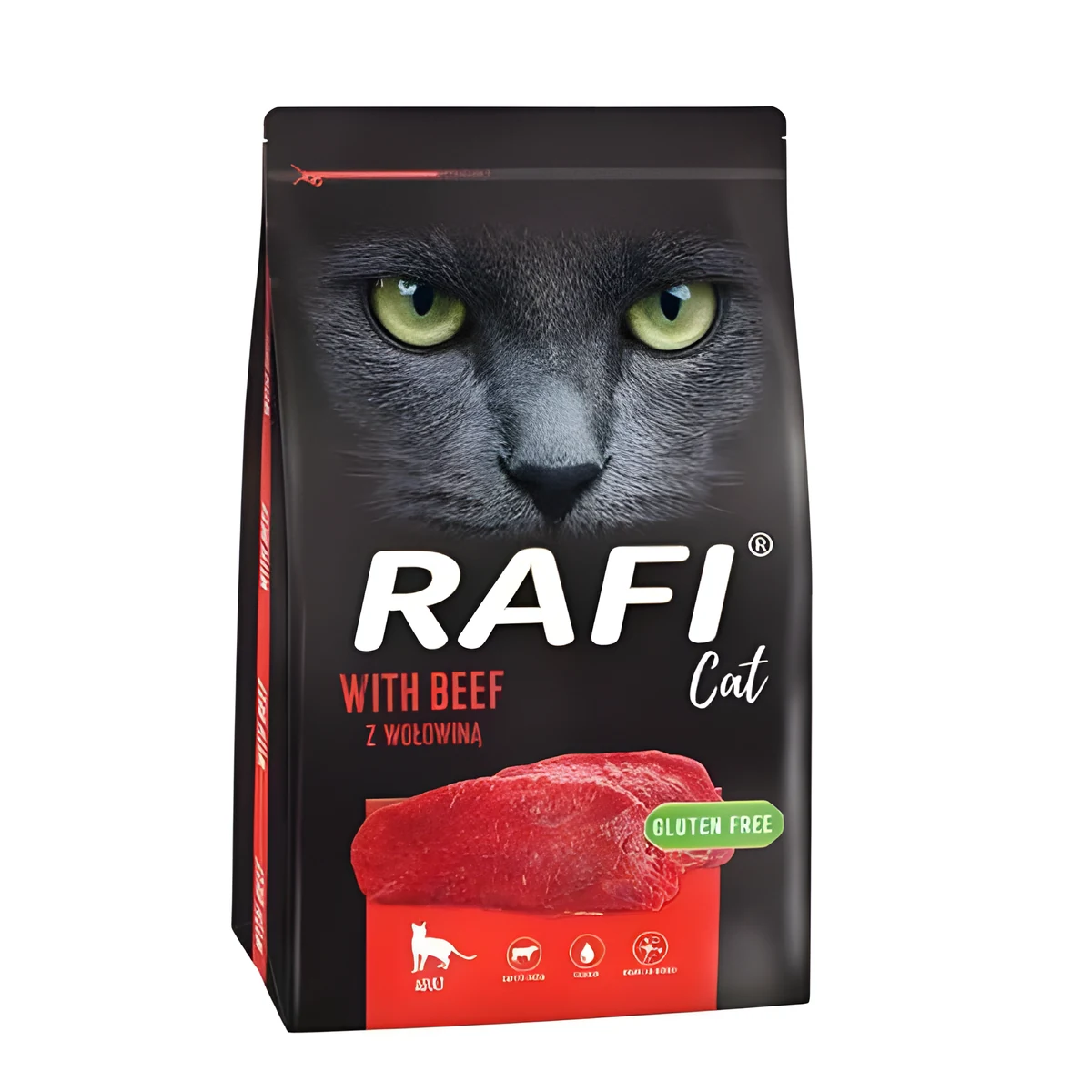 DOLINA NOTECI Rafi Cat z wołowiną - sucha karma 7 kg