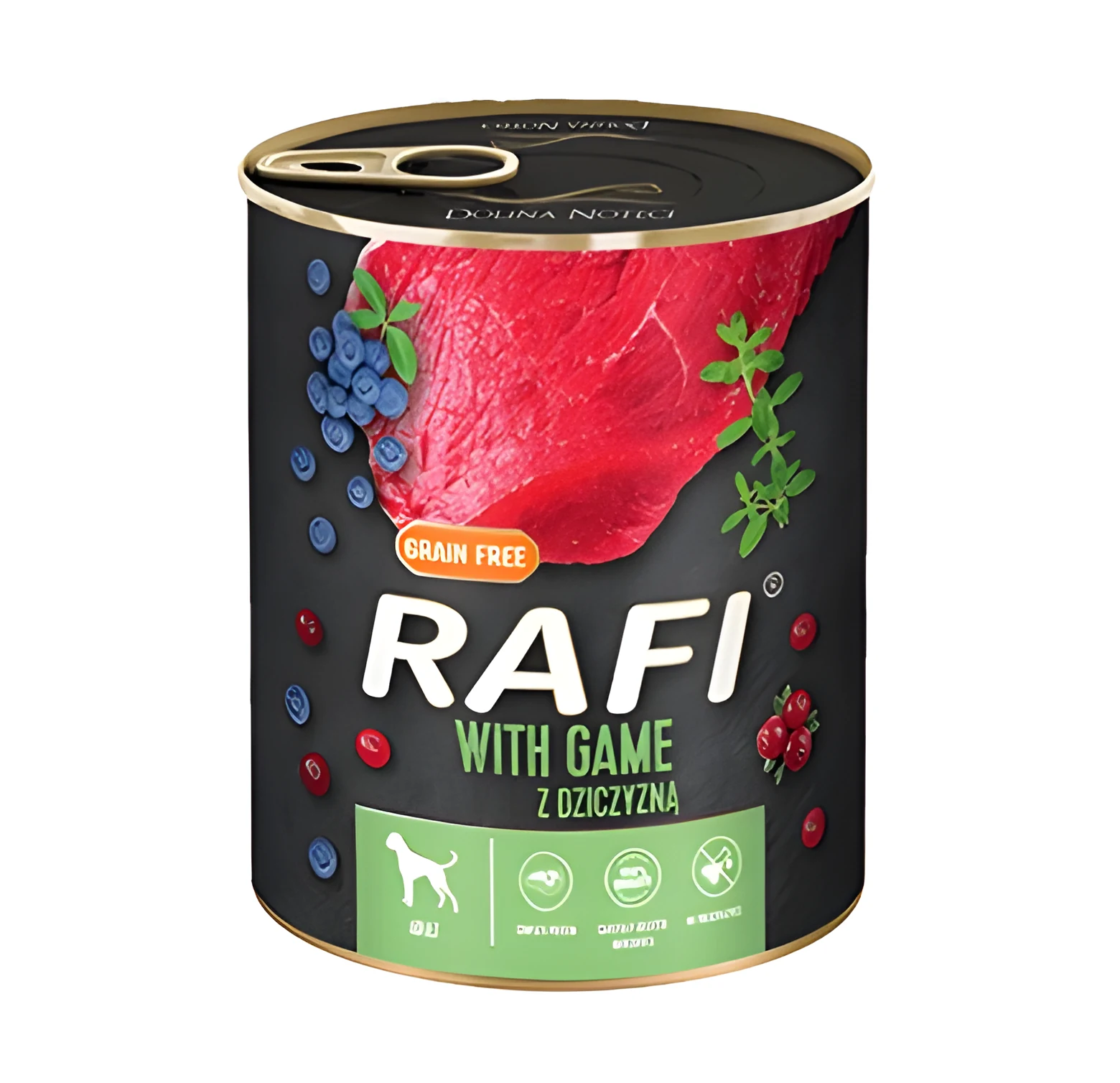 DOLINA NOTECI Rafi dziczyzna 800g - mokra karma dla psa