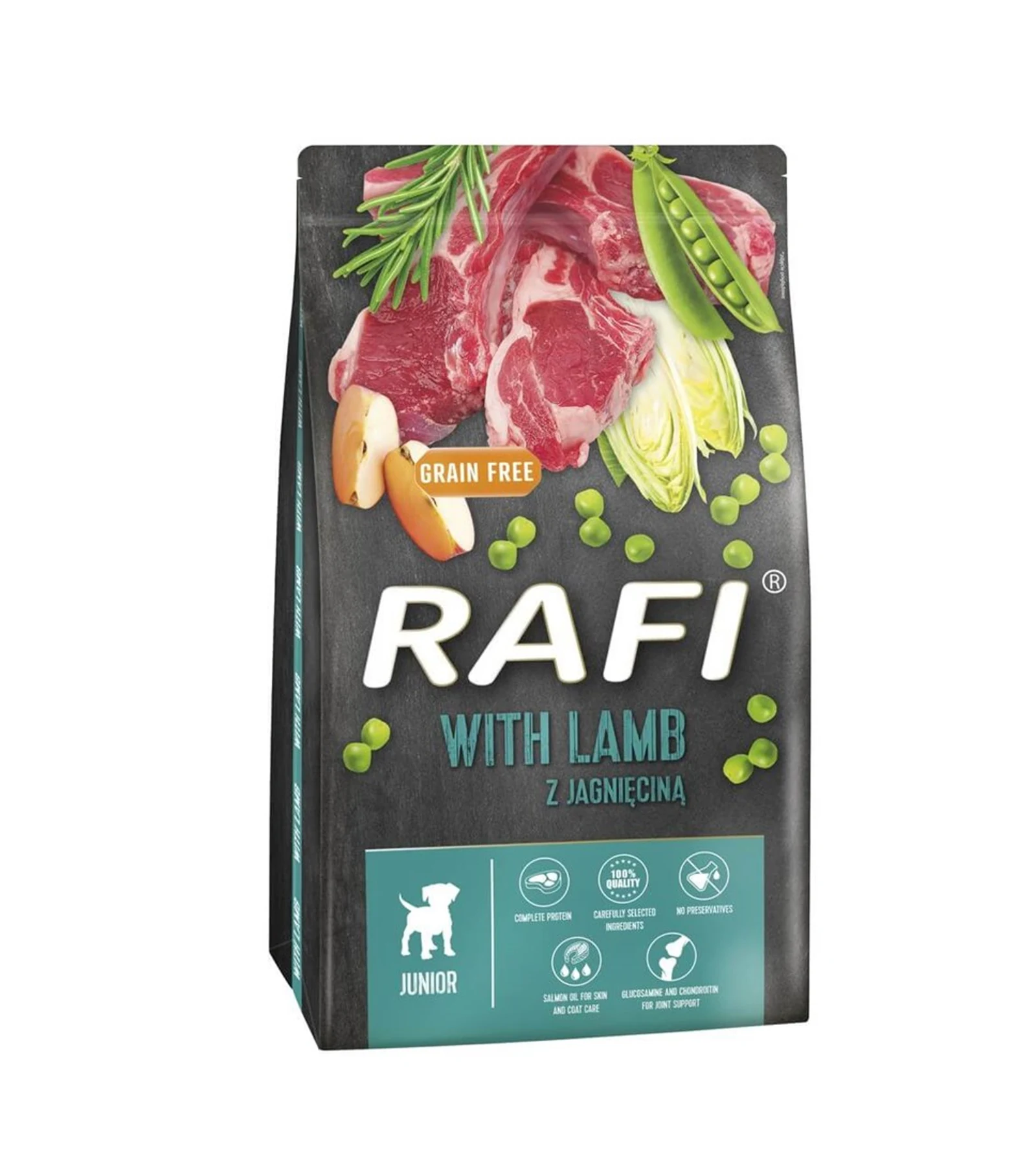 DOLINA NOTECI Rafi Junior z jagnięciną - sucha karma dla psa - 10 kg