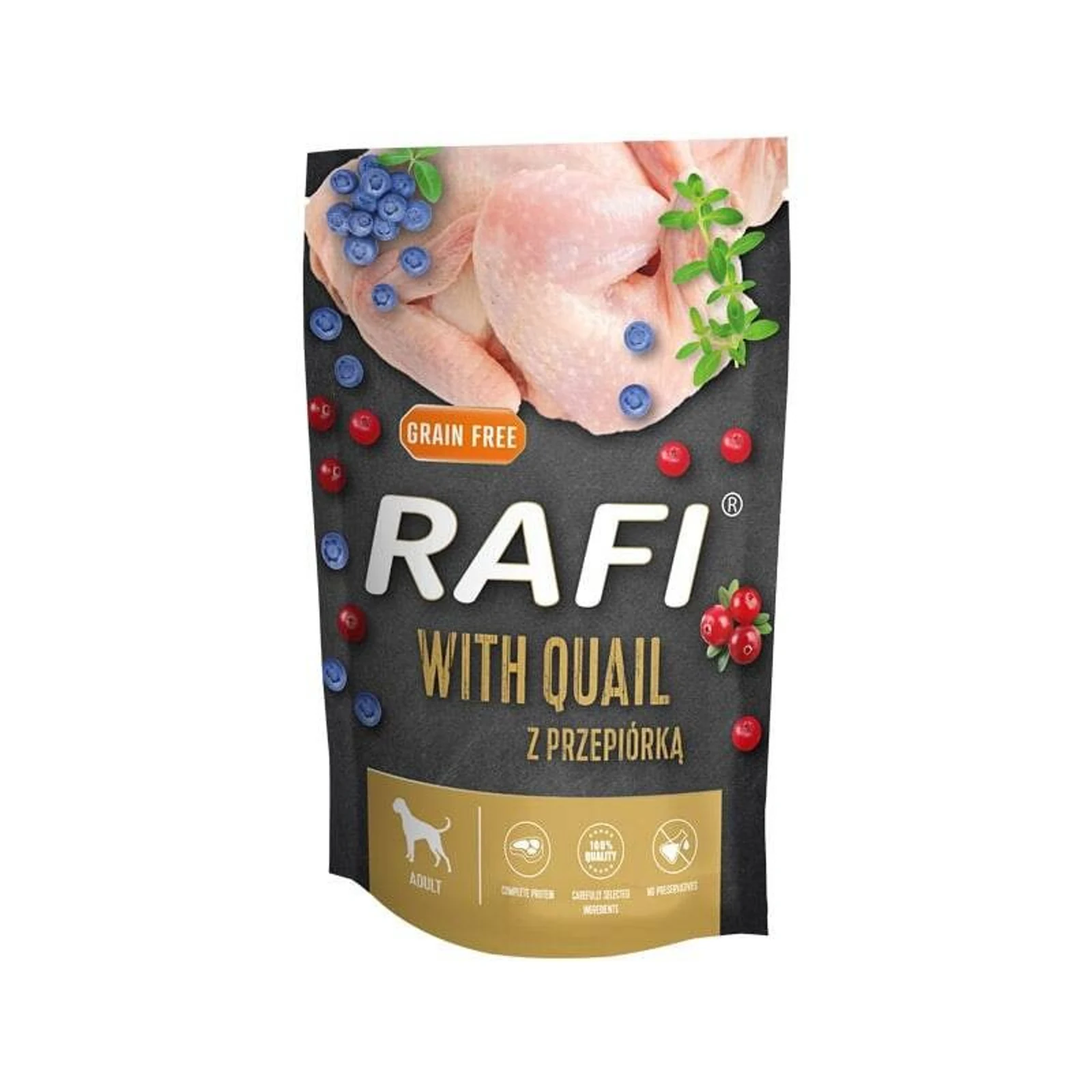 Dolina Noteci Rafi przepiórka, borówka, örówina 500g