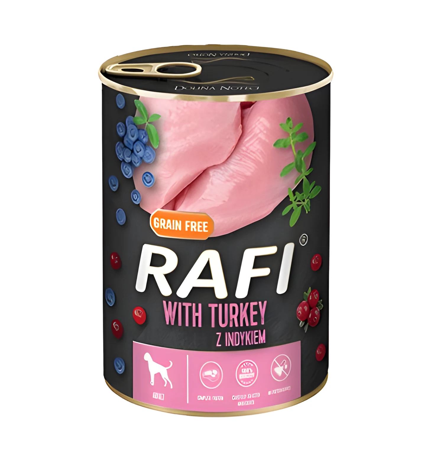DOLINA NOTECI Rafi z indykiem, borówką i żurawiną - 800g