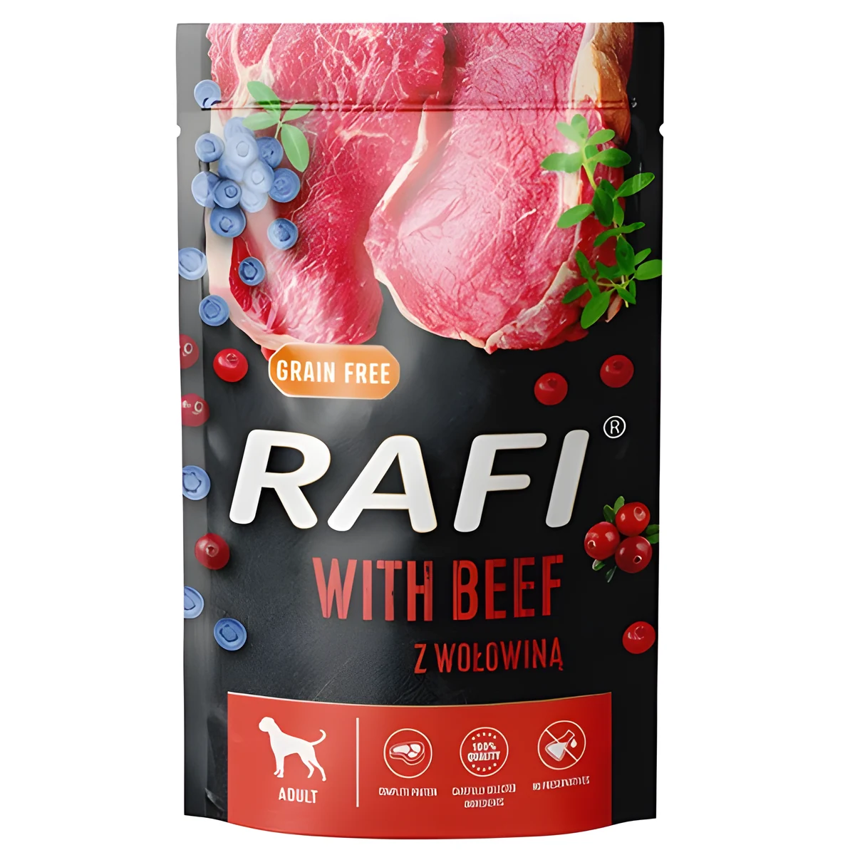 DOLINA NOTECI Rafi z wołowiną, borówką i Żurawiną - 500 g