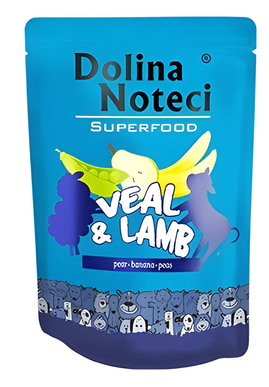 DOLINA NOTECI Superfood Cielęcina i jagnięcina - mokra karma dla psa - 300 g