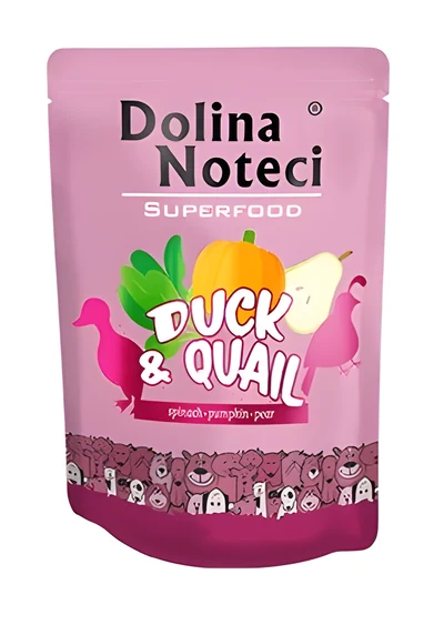 Mokra karma dla psa Dolina Noteci Superfood Kaczka i Przepiórka - 300 g