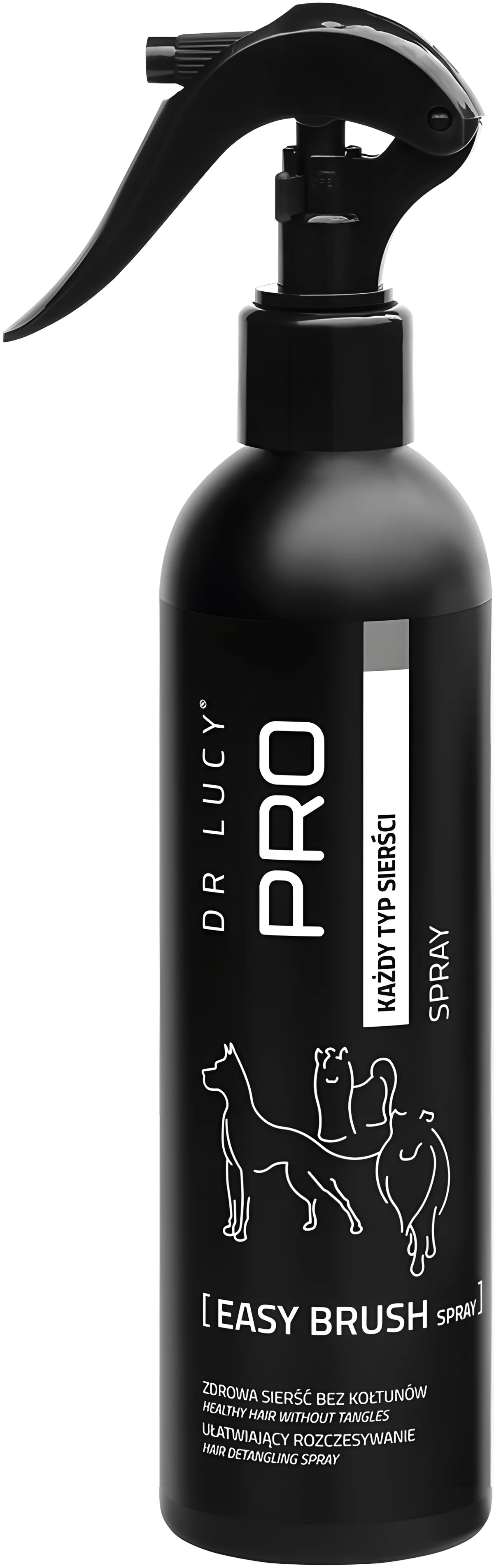 DR LUCY - PRO EASY BRUSH SPRAY 250 ML - SPRAY UŁATWIAJĄCY ROZCZESYWANIE SIERŚCI PSÓW I KOTÓW
