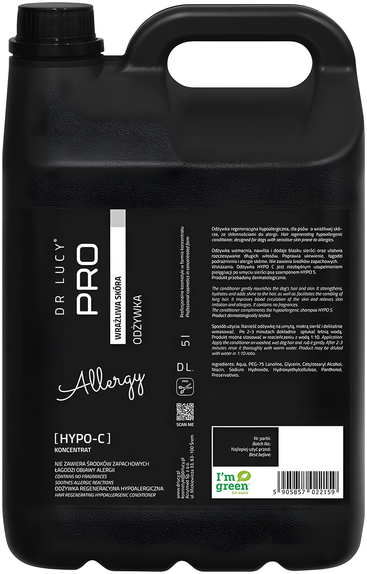 DR LUCY - PRO HYPO C 5 L - ODŻYWKA HIPOALERGICZNA, DLA PSÓW
