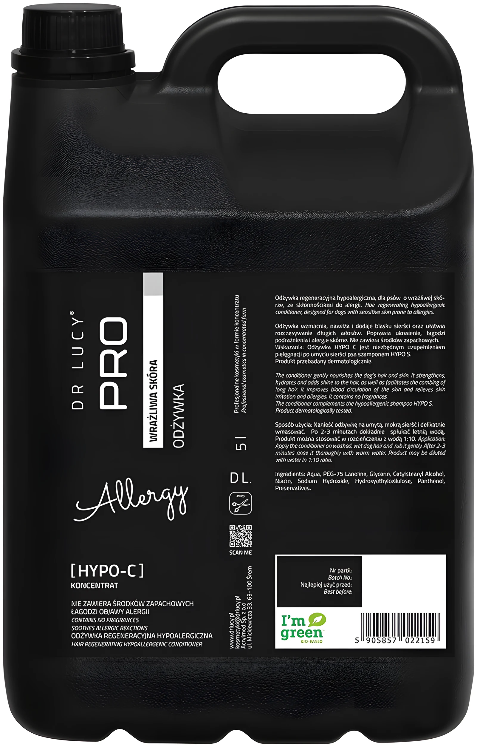 DR LUCY - PRO HYPO C 5 L - ODŻYWKA HIPOALERGICZNA, DLA PSÓW