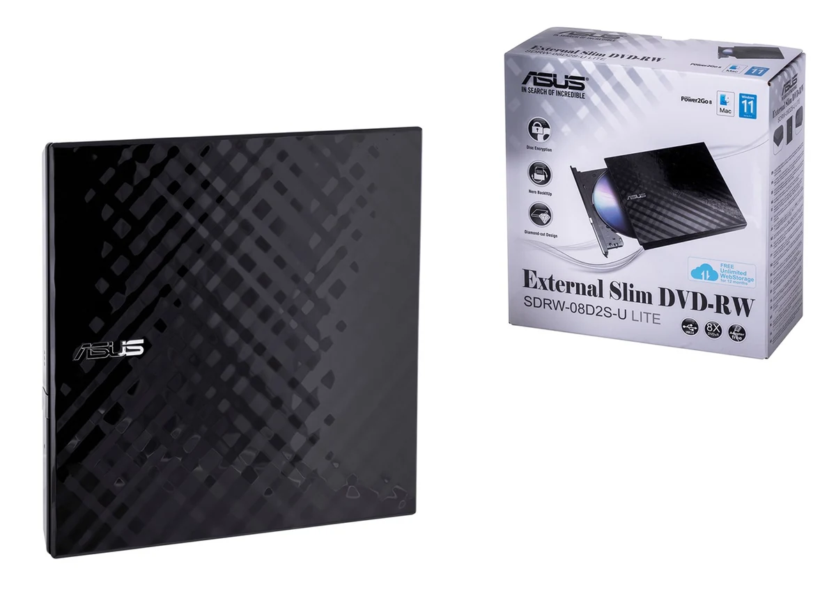 DVD-REC ASUS SDRW-08D2S-U LITE USB SLIM CZARNY