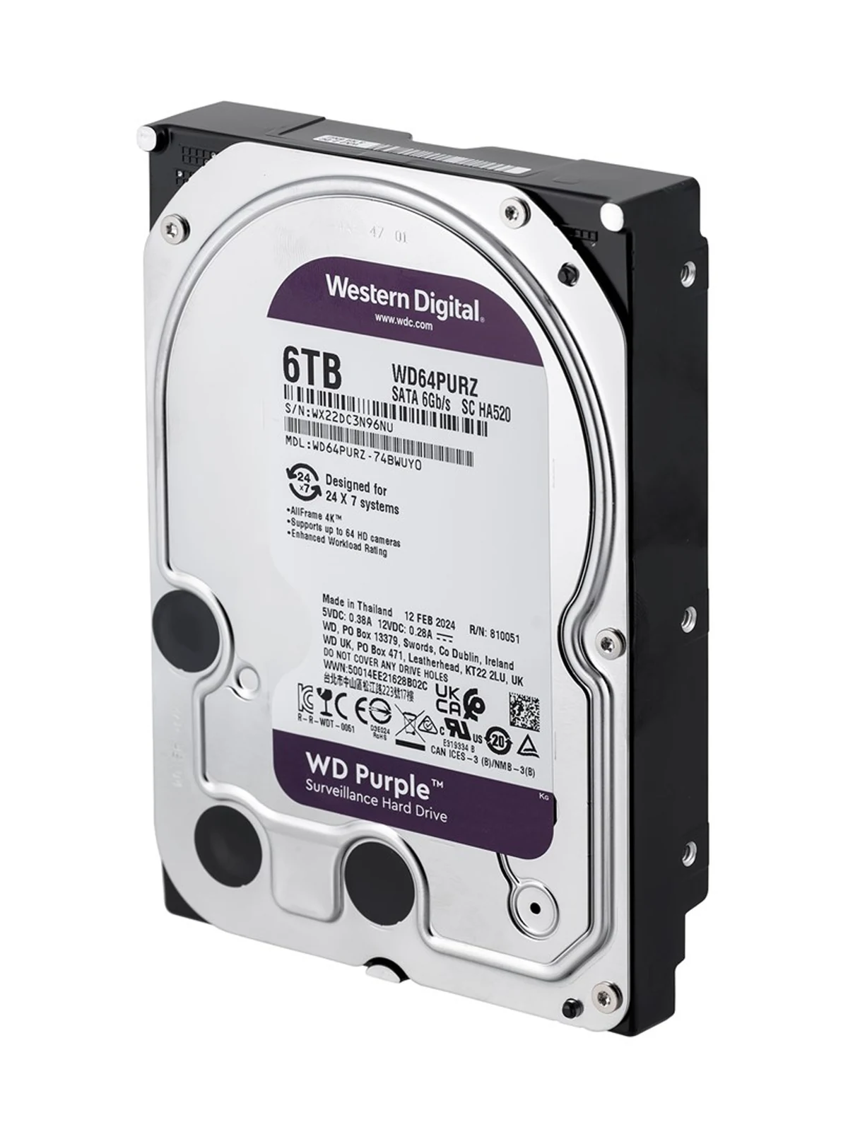 Dysk HDD WD Purple WD64PURZ 6 TB 3.5"