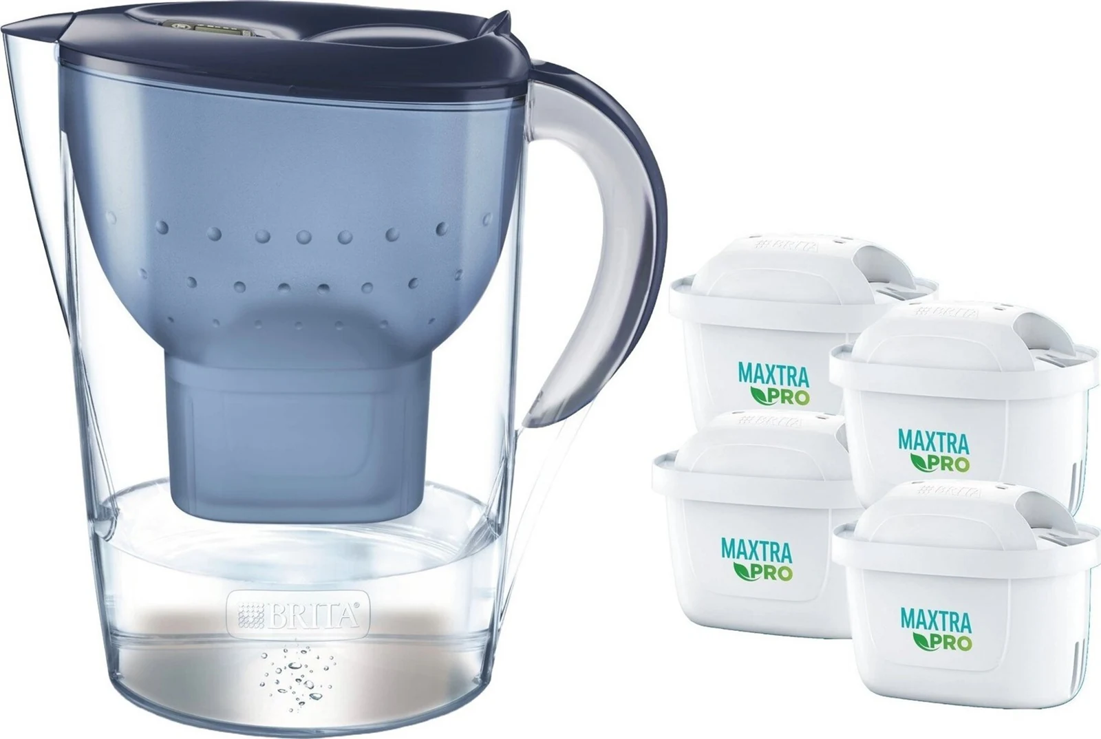 Dzbanek filtrujący Brita Marella XL (niebieski, 3,5 l) z 4 wkładami Maxtra