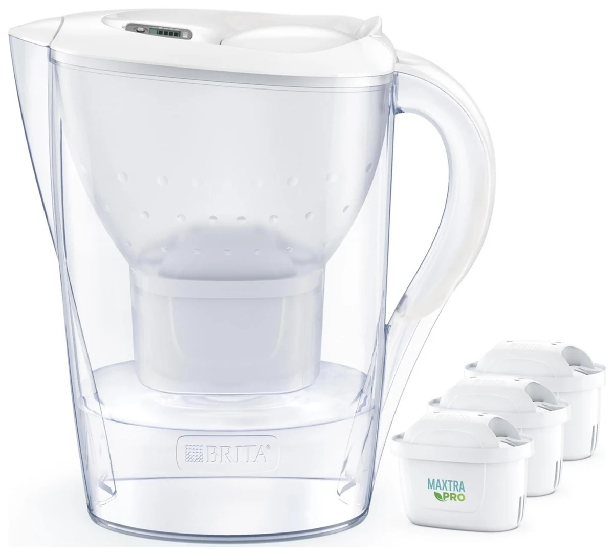 Dzbanek filtrujący Brita Marella+3 z filtrem Maxtra Pro (biały, 2,4 l)