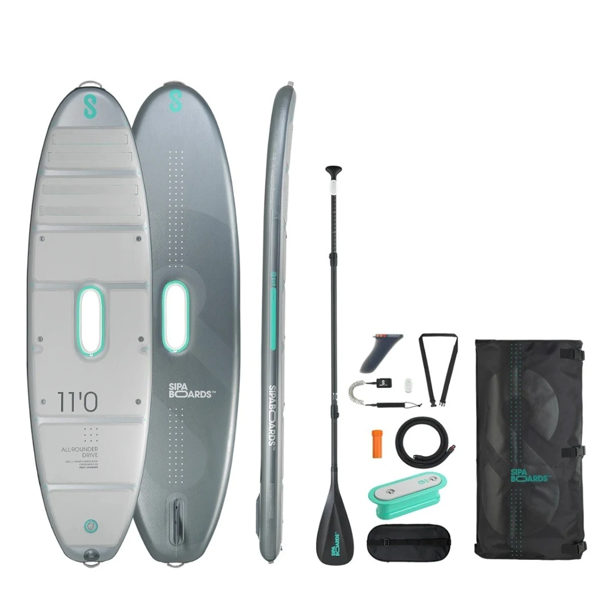 e-SUP Sipaboards Allrounder Silver Electric 336x90x