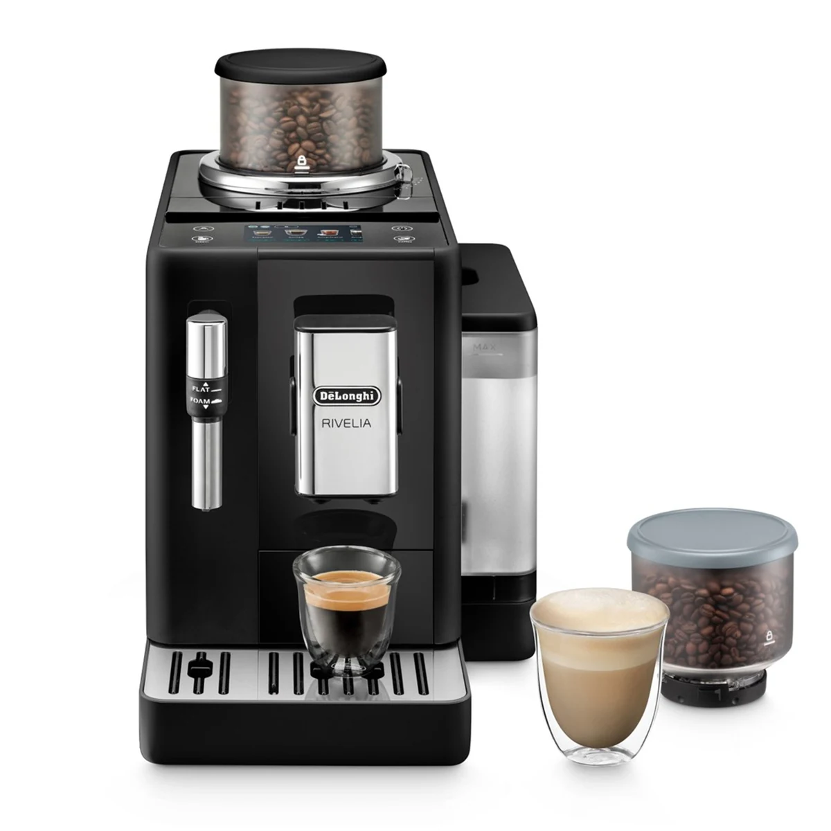 Ekspres ciśnieniowy DeLonghi EXAM 440.35.B - moc 1450W, klasa A, 1,4l