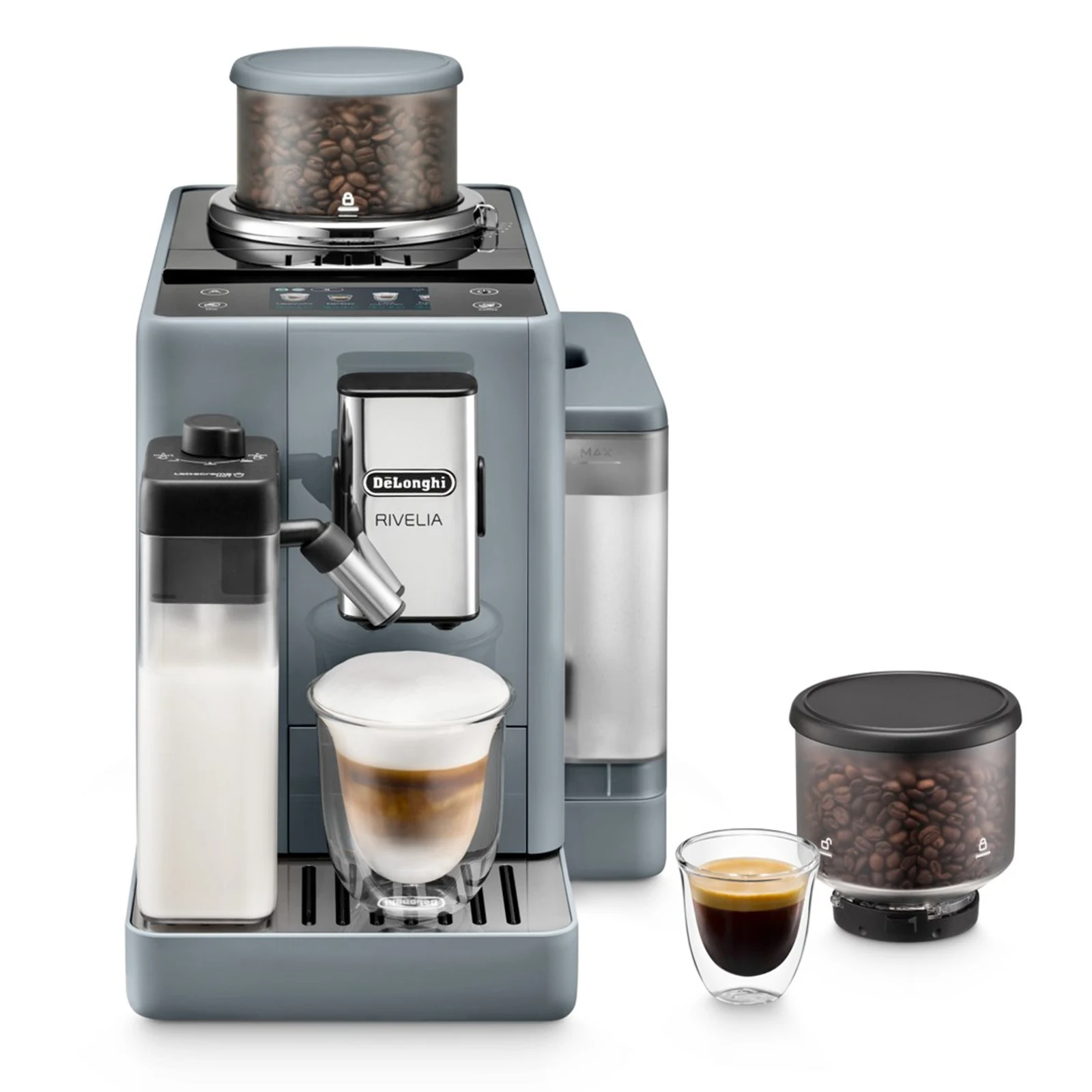 Ekspres ciśnieniowy DeLonghi EXAM 440.55.G - 19 bar, 1,4 l zbiornik, wyświetlacz TFT 3,5 — zdjęcie 1 z 6
