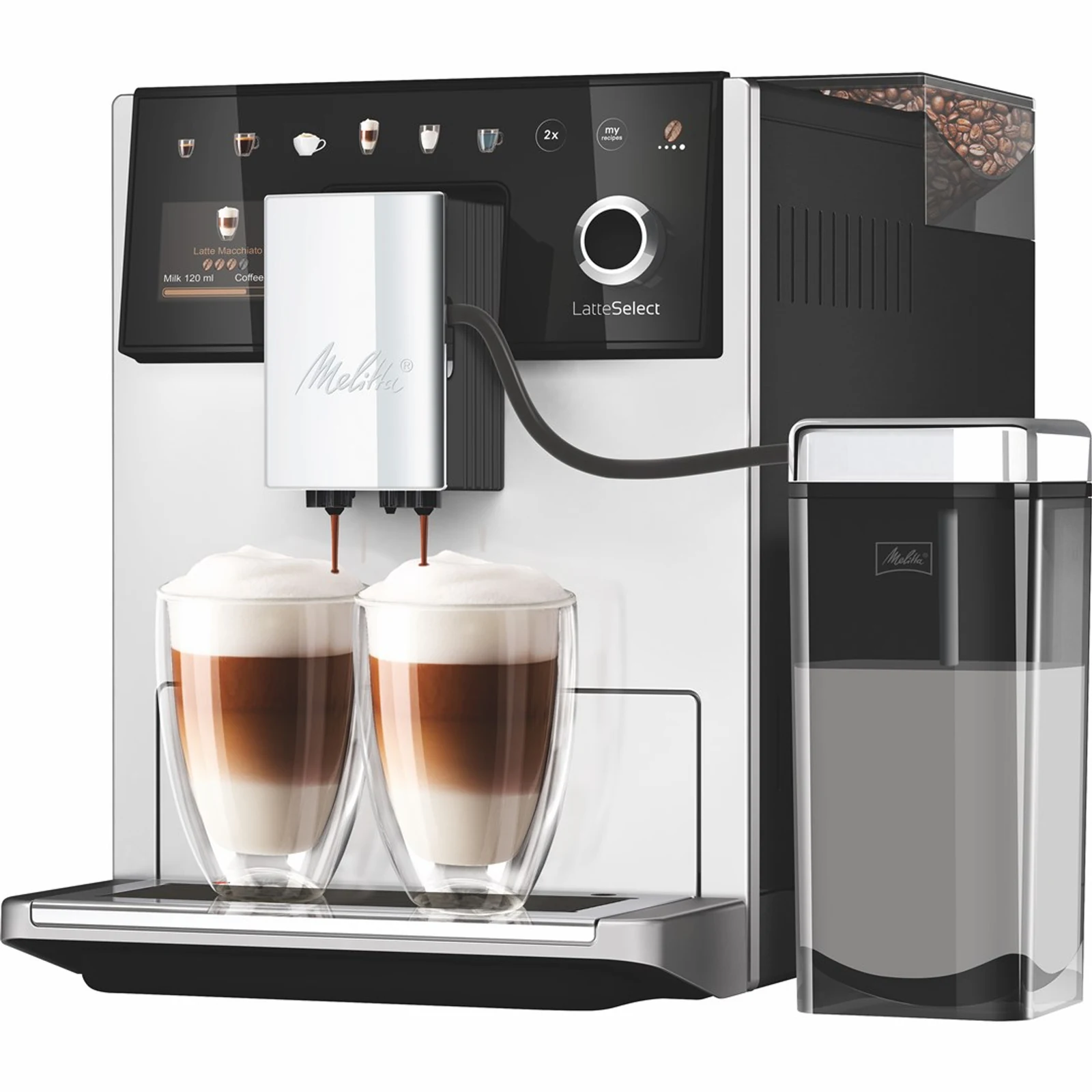 Ekspres ciśnieniowy Melitta LATTE SELECT F630-211 - 1400W, 4 ustawienia mocy — zdjęcie 1 z 3