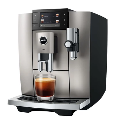 Ekspres do kawy Jura E8 Midnight Silver - 1450W, 1,9 l