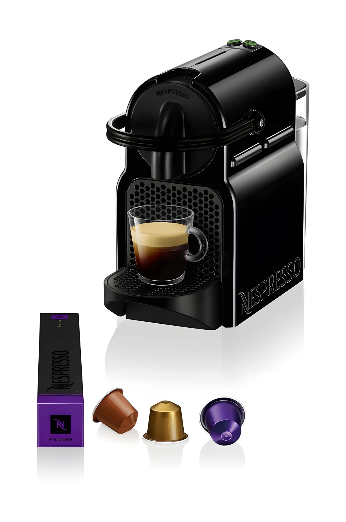 Ekspres kapsułkowy DeLonghi Nespresso Inissia EN80.B (1260W; kolor czarny) (WYPRZEDAŻ)
