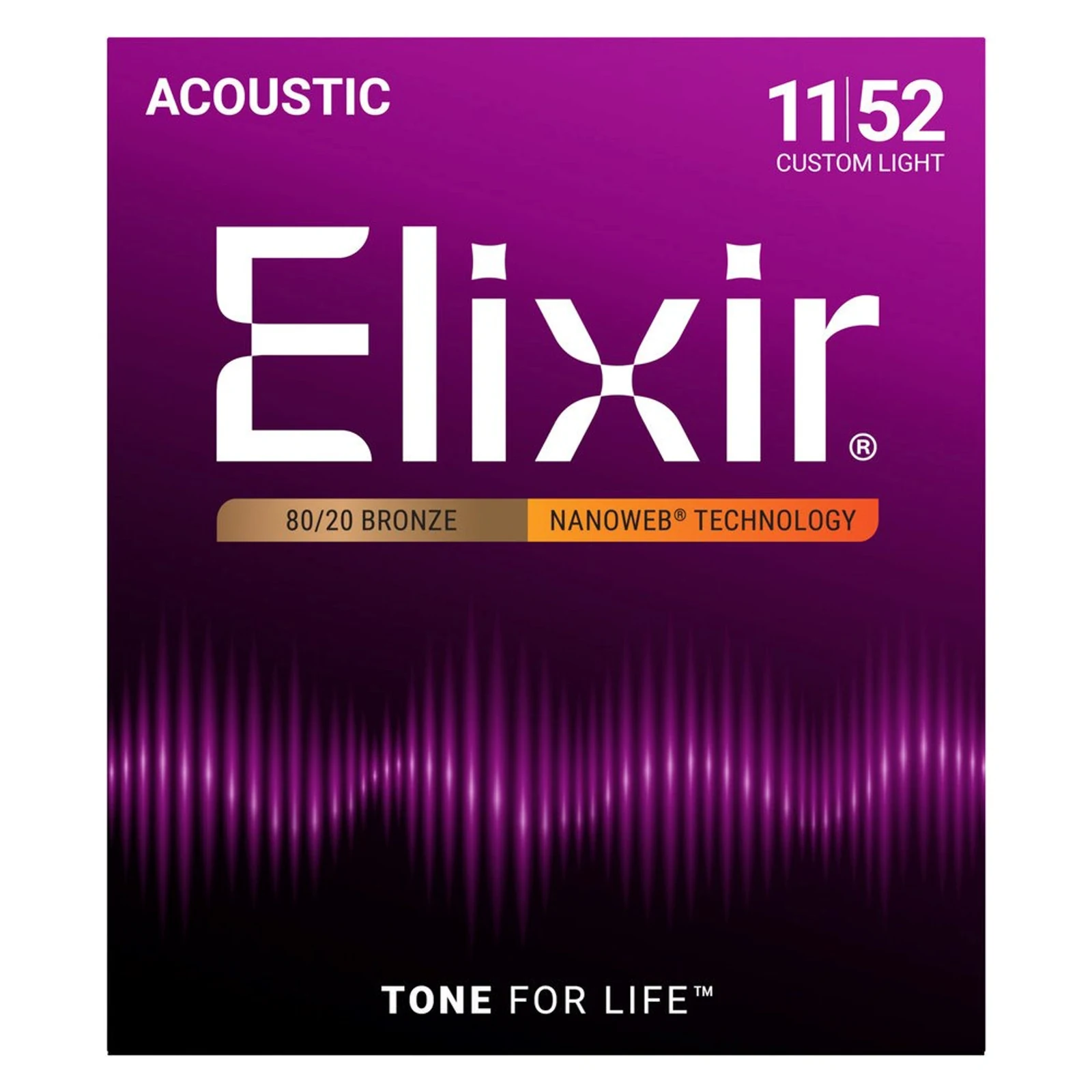 Elixir 11027 Custom Light (11-52) NW - Struny do gitary akustycznej — zdjęcie 1 z 2
