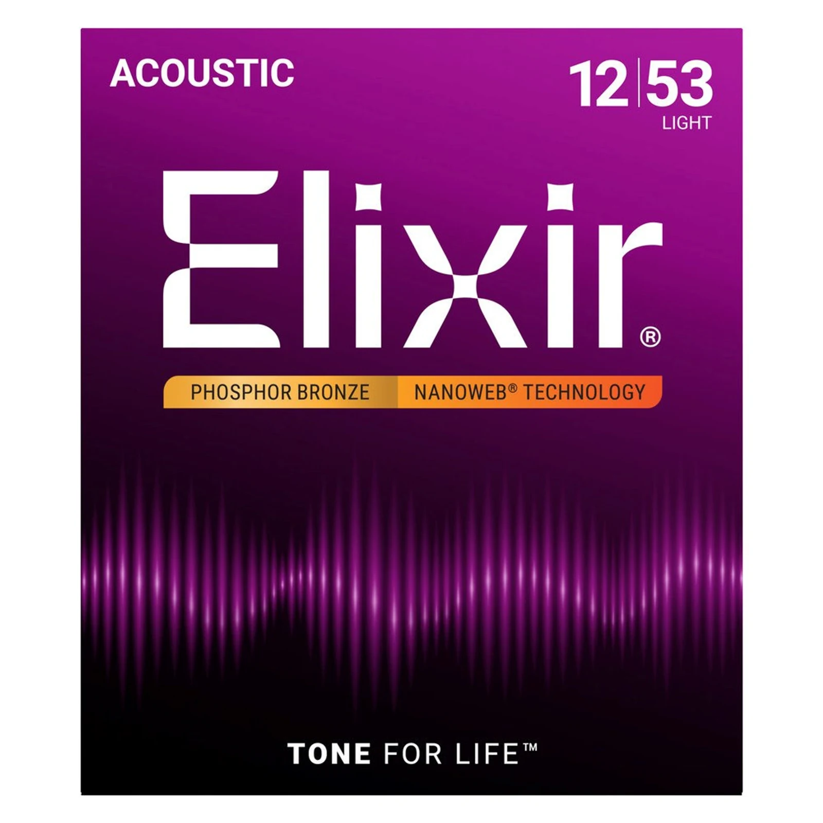 Elixir 16052 Phosphor Bronze Light (12-53) NW - Struny do gitary akustycznej — zdjęcie 1 z 2