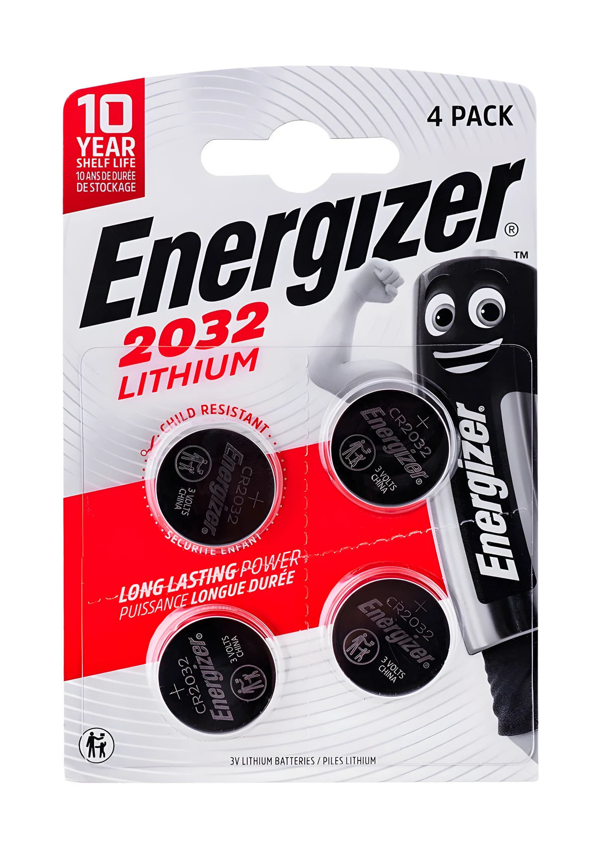 ENERGIZER BATERIA CR2032, 4 Sztuki, 3V