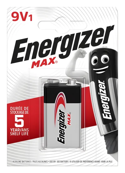 ENERGIZER BATERIA MAX 9V 6LR61, 1 szt.