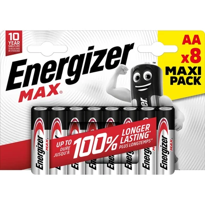 ENERGIZER BATERIA MAX AA LR6, 8 szt. Opakowanie ECO